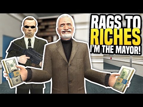 NEW JOB AS THE MAYOR - Gmod DarkRP | Rags to Riches #12 (Mayor Roleplay)