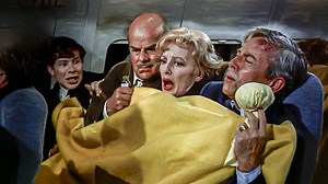 The damaged plane lands on the snowy runway - Airport (Dean Martin)