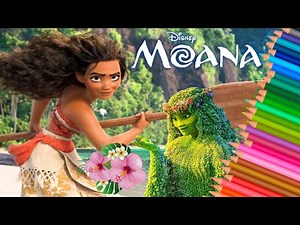 Disney Princess Moana coloring | prismacolor markers