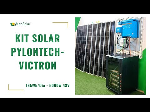 Kit Solar Litio 5kW 48V 16kWh/día | Victron Energy y Pylontech