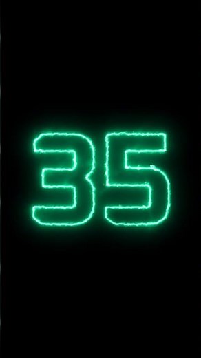 35 Second Countdown Timer with Beep sound and Alarm Digital Clock Green neon light glowing number