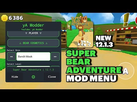 Super Bear Adventure v12.1.3 Mod Menu No Clip, Unlock All Skins, Unlimited All and More | yA Modder