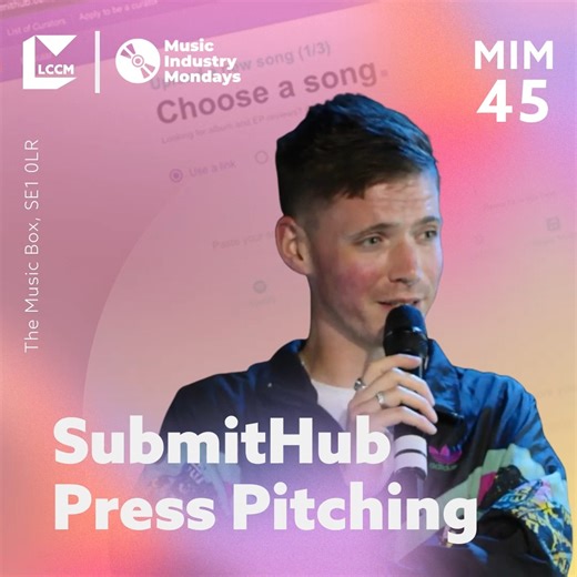 Discovering and sharing great music has never been easier. Thanks to SubmitHub, we're connecting with incredible talent from around the world. SubmitHub allows us to explore new music and offer valuable feedback to help artists thrive. Discover how you can use SubmitHub to share your music career | LCCM London