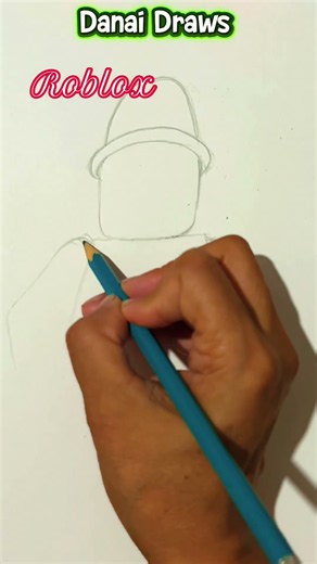 Drawing a Cute Lego / Roblox Noob Character ✏️ | Easy Pencil Sketch #shorts #art