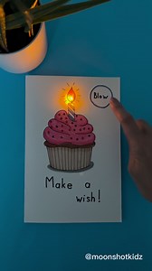 1.5K views · 24 reactions | DIY light-up birthday card. Easy paper electric circuit project for beginners.All you need is:- LED diode- Conductive copper tape - Coin cell battery - Paper- Markers #science #makersgonnamake #stemgirls #engineeringforkids #scienceexperiment #stemteacher #STEM #stemlearning #papercraft #diycard #diycrafts #crafts #sciencefair | Moonshotkidz | Facebook