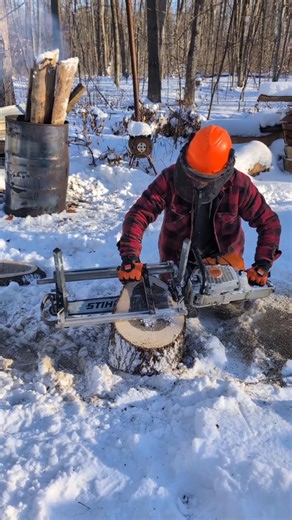 milling firewood into table tops
