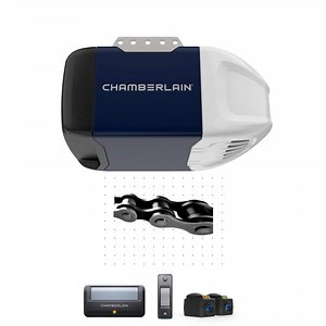 Check The Home Depot's Q&A Before Buying: Chamberlain 1/2 HP Heavy-Duty Chain Drive Garage Door Opener