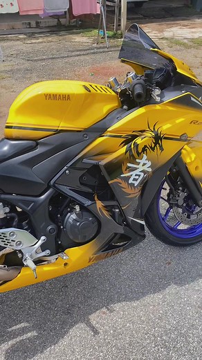 Yamaha R25 V1 Dragon Yellow Livery 😎🐉🐲 #tupaibikeshop #fypbike #sportbikeaddicts #serupabike #sportbikemalaysia #r25yamaha #r25 #r25v1 #r25malaysia