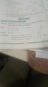 Property of an angle bisector of a triangleTheorem: The bisec... | Filo
