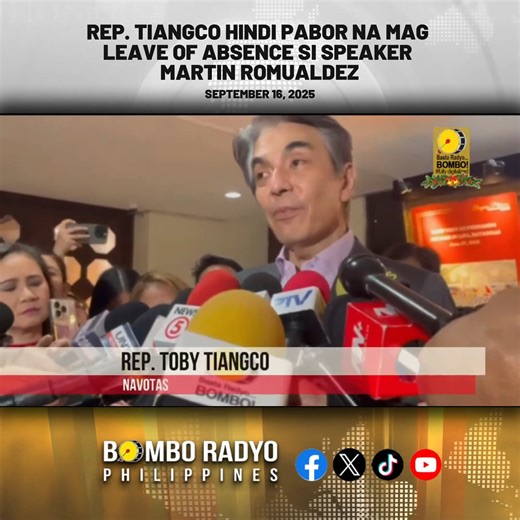 24K views · 562 reactions | Rep. Tiangco hindi pabor na mag leave of absence si Speaker Martin Romualdez; Regular session ng kamara maagang tinapos ngayong araw; Solon naghain ng panukala na nag-uutos ng paggamit ng solar energy sa mga gusali ng gobyerno | BOMBO RADYO PHILIPPINES | Facebook