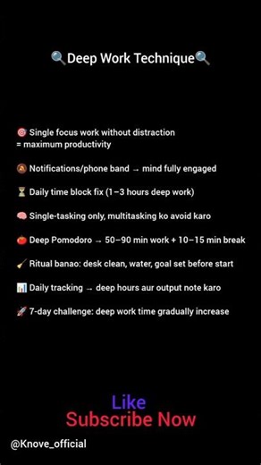 Deep Work Techniques | #shorts #deepwork