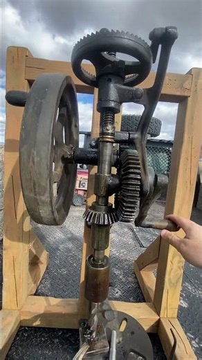 1890 Hand DrillPress #agriculture #blacksmith ￼#vintage #antique