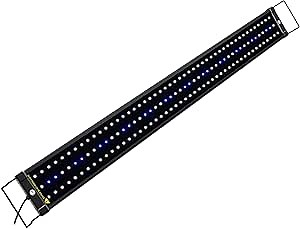 NICREW ClassicLED Aquarium Light, Fish Tank Light with Extendable Brackets, White and Blue LEDs, Size 36 to 48 Inches, 25 Watts