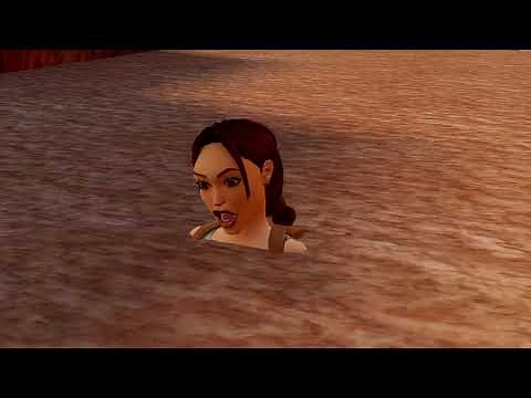 Tomb Raider Remastered: Lara sinks in quicksand!