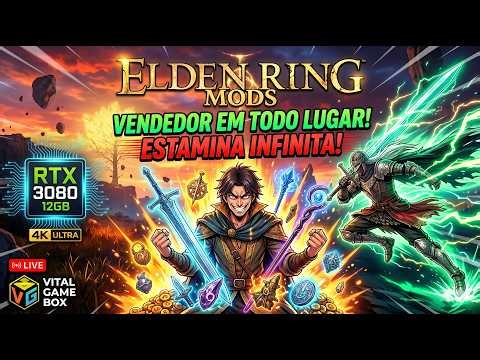 ELDEN RING AO VIVO: Gameplay com Mods Estamina e Vendedor | 4K Ultra RTX 3080