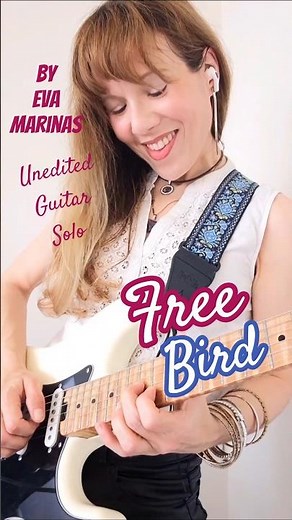 Free Bird —Lynyrd Skynyrd | Unedited Fingerpicking Guitar Solo by Eva Marinas