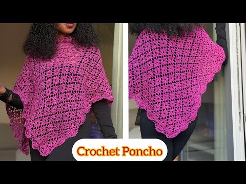 Crochet Diamond Poncho Tutorial by ACcrochets