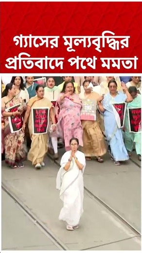 রান্নার গ্যাসের মূল্যবৃদ্ধির প্রতিবাদে পথে Mamata #abpananda #shorts
