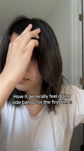 Having sidebangs mean you either look emo, exposed your receding hairline OR the CUTEST BADDIE #sidebangs #hairstyle #emohair #bangs