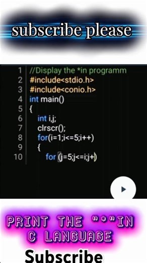 In c language print "*" in programming 💣☠️#coding #programming #explore #python