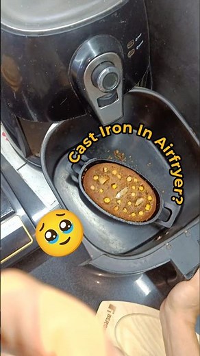 Using Cast Iron, Steel, Glass in Airfryer? 😳 #shortsfeed