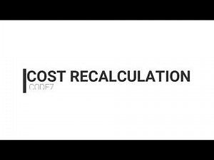 CODE7-COST RECALCULATION