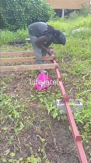 constructing a wooden homestead #foundation # tropics life