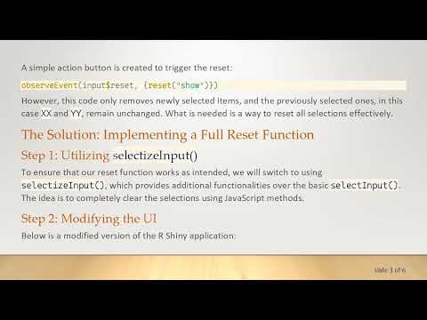 Implementing a Reset Function for Selected Inputs in R Shiny