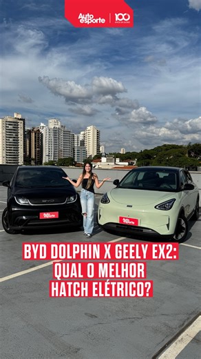 Revista Autoesporte on Instagram: "COMPARAMOS BYD DOLPHIN E GEELY EX2! 🚘🔋 O ano de 2025 está chegando ao fim, mas ainda deu tempo de fazer mais um comparativo. Autoesporte testou o recém-lançado Geely EX2 para ver como o hatch elétrico se sai contra o mais vendido da categoria: o BYD Dolphin. Aliás, nem tão mais vendido. Afinal, no primeiro mês completo em vendas, que foi novembro de 2025, o EX2 teve 835 emplacamentos, contra 802 comercializações do Dolphin, de acordo com a Fenabrave. É mais u