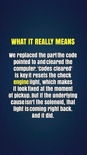 2019 Chevy Impala — Dealer Cleared the Codes but the Check Engine Light Kept Coming Back