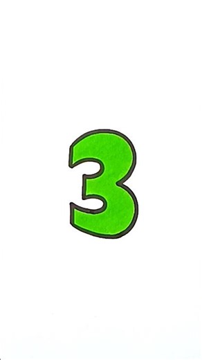Drawing 3 number #number #easydrawing #drawingforbeginners