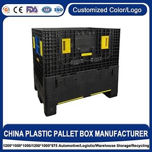 [Hot Item] High Quality Plastic Storage Container Foldable Pallet Box Collapsible Bulk Container for Industrial Use