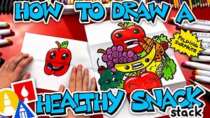 How To Draw A Healthy Snack Stack - Folding Surprise