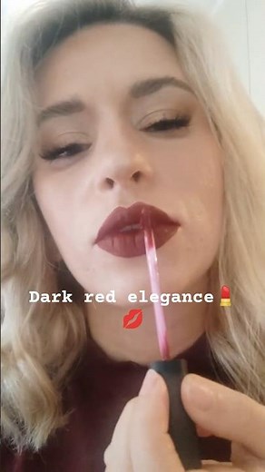 Dark Red Lips Challenge 💋 | Soft Glam Meets Power”