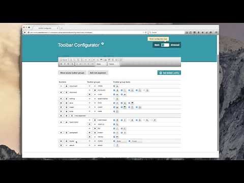 CKEditor 4.5 - Toolbar Configurator Demo