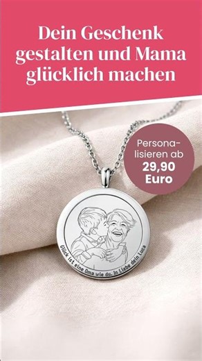 Foto als Kette 💎 Muttertagsgeschenk mit Gravur #muttertag #geschenkidee
