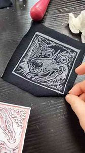 DIY Punk Husky Patch: Lino Cut Printing Tutorial