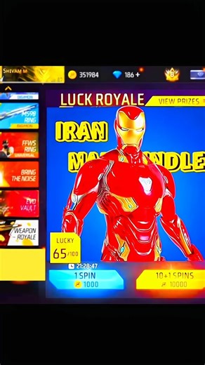 FREE FIRE X IRON MAN 😱#viralvideos #freefireshorts #garenafreefire #ironman