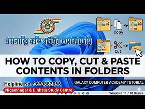 How to Copy, Cut and Paste Files & Folders in Windows 10/11 | Computer Basics