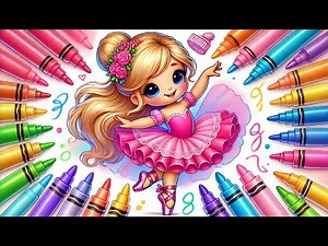 👑 Princess Ballerina Coloring | Cute Ballet Dancer for Kids