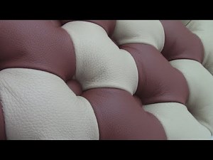 Diamond Tufting (capitonné) in Leather (Bicolor) - Leather Upholstery/furniture