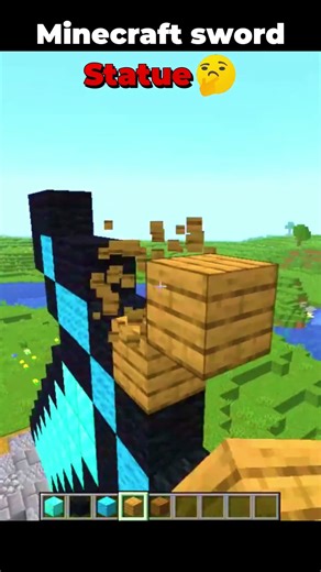 Minecraft Diamond Sword Statue! 🤔🤩👍
