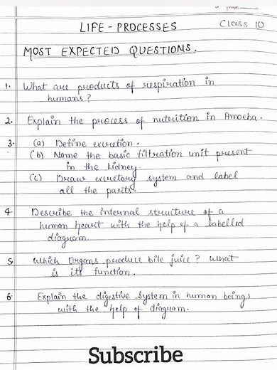 Life processes Most Expected question class 10 for boards science #short #class10