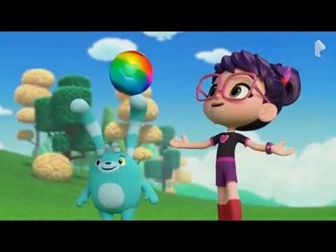 Abby Hatcher juggles her rainbow soccer ball