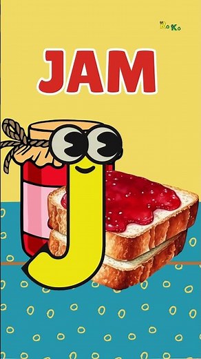 J is for jam 🪼 Letter J song | ABC song for kids🧃 Learn Words That Start With J 🪼 🥫