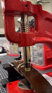 9.4K views · 55 reactions | Setting hardware with a hand press scratches that leatherworker perfectionist itch in our brain 易 Elevate your hardware setting game and save on our Craftool® Hand Press OR paint it black and upgrade to the TandyPro® Hand Press! Shop all of our machines on sale online and in-store until April 1st. https://tandyleather.com/collections/machines-on-sale : @rufio_leather #tandyleather #leatherasmr #leathercaft #leathermachines #belt | Tandy Leather | Facebook