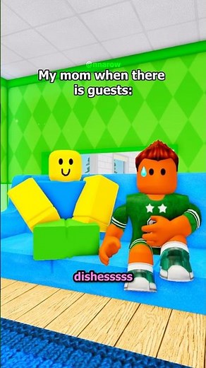 Mom when there is guests over #roblox #robloxanimation