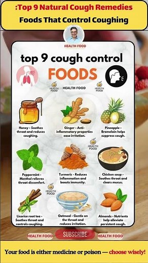 Top 9 Natural Cough Remedies: Foods That Control Coughing #CoughRemedies #NaturalRemedies