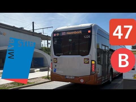 Bus stib : Trajet complet ligne 47 De Heembeek - Vilvoorde Station Ecitaro [1226]
