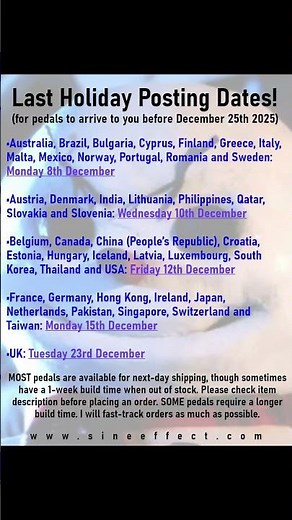 Last Christmas Posting Dates 2025